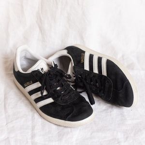 Adidas Gazelle  'Core Black' Suede Sneakers BA9595 Women's Unisex 7.5